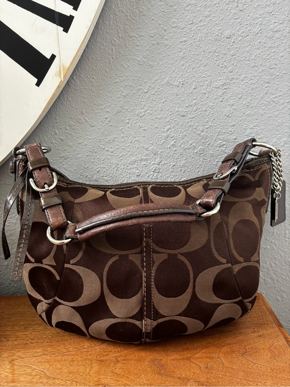 Vintage Coach Dark Brown SoHo Hobo - Picture 9 of 12